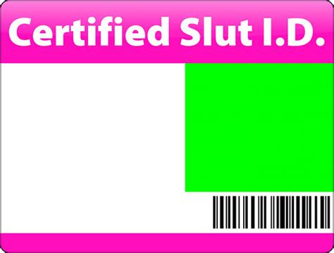 Blank sissy and slut I.D cards .